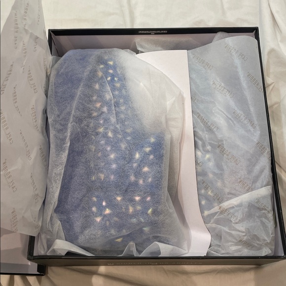 •CAPE ROBBIN• “Interble” Mini Platform Rhinestone Booties (blue) // NIB - Picture 12 of 14